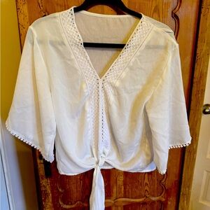 Banana Republic White Blouse Elegant Top